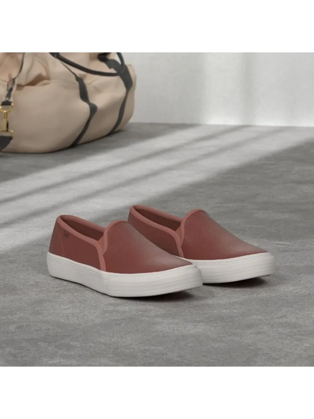 Casual Black Slip-On Canvas Sneakers for Women | Double Decker Style